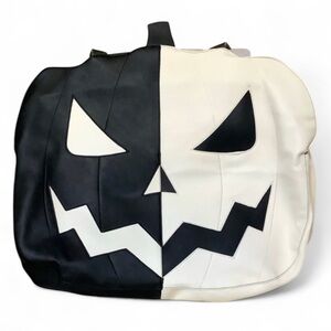 Dolls Kill Tricks n Treatz Mega Tote Black and White Pumpkin Costume Bag New